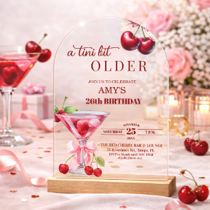Chic Ein Tini Bisschen Älterer Kirsch Martini 26.  Acryleinladungen