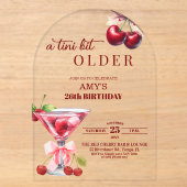 Chic Ein Tini Bisschen Älterer Kirsch Martini 26. Acryleinladungen (Vorderseite)