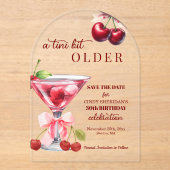 Chic Ein Tini-Bisschen Älterer Kirsch-Martini 30. Acryleinladungen (Vorderseite)