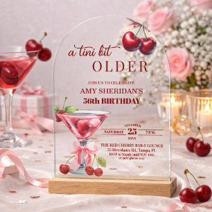Chic Ein Tini Bisschen Älterer Kirsch-Martini 56. Acryleinladungen