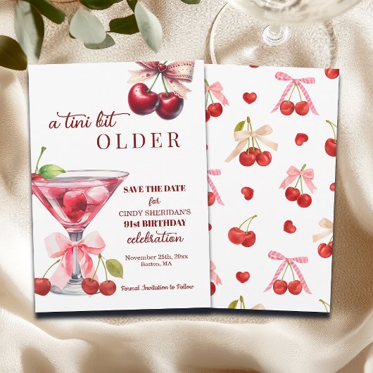 Chic Ein Tini Bisschen Älterer Kirsch Martini 91. Save The Date