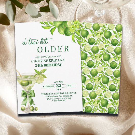 Chic Ein Tini Bisschen Älterer Lime Martini 24. Ge Einladung