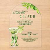 Chic Ein Tini Bisschen Älterer Lime Martini 47. Ge Acryleinladungen (Vorderseite)