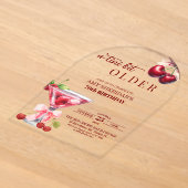 Chic Ein Tini Bit Älterer Kirsch Martini 76. Gebur Acryleinladungen (Ablage )