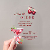 Chic Ein Tini Bit Älterer Kirsch Martini 76. Gebur Acryleinladungen (Insitu (Handheld))