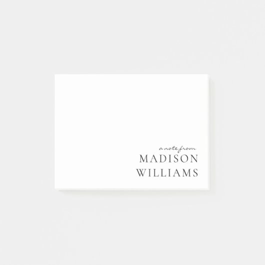 Chic Eine Notiz Von Script-Typografie Post-it-Noti (Vorderseite)