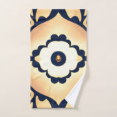 Chic, einfach, modern, Trending, Tan und Navy Blue Badhandtuch Set (Handtuch)