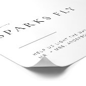 Chic + Einfache moderne Hochzeitsfeier Sparkler Au Poster (Ecke)