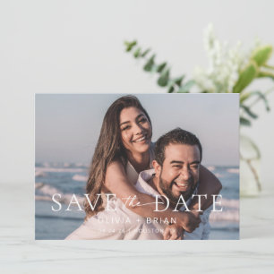 Chic + Einfache moderne Save the Date Foto-Karte