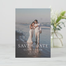 Chic + Einfache moderne Save the Date Foto-Karte