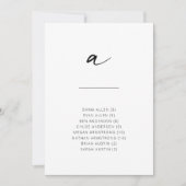 Chic + Einfache moderne Schrift Alphabetische Sitz (Vorderseite)
