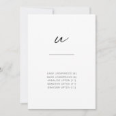 Chic + Einfache moderne Skriptsprache Alphabetisch (Vorderseite)