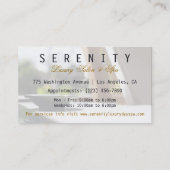 Chic-einfache und saubere Wellness-Center-Karte Visitenkarte (Rückseite)