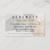 Chic-einfache und saubere Wellness-Center-Karte Visitenkarte (Rückseite)