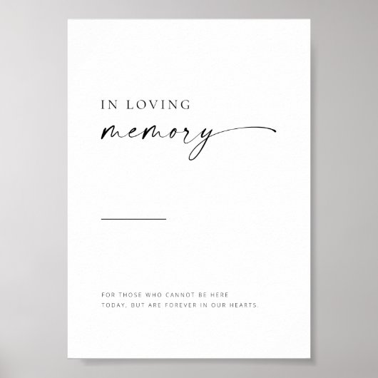 Chic + einfaches, modernes Skript in Erinnerung an Poster (Vorne)