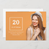 Chic-Einfachheits-Foto-Abschluss-Einladung 2015 Einladung (Vorne/Hinten)