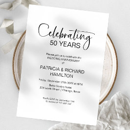 Chic Einladungen zum 50. Hochzeitstag