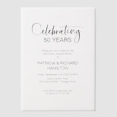 Chic Einladungen zum 50. Hochzeitstag (Vorderseite)