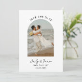 Chic einzigartig Moderne Elegant minimalistisch Save The Date (Stehend Vorderseite)
