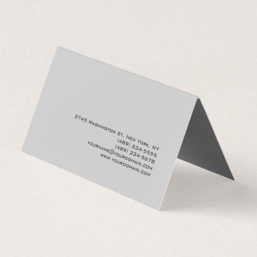 Chic Einzigartig Modernes Minimalistisches Schlich Visitenkarten (Rückseite)