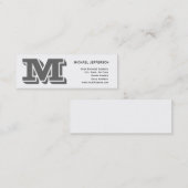 Chic Einzigartige White Business Card Mini Visitenkarte (Vorne/Hinten)
