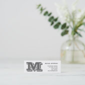 Chic Einzigartige White Business Card Mini Visitenkarte (Stehend Vorderseite)