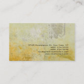Chic Einzigartiges Gelbgraues Mortar Abstrakt Visitenkarte (Rückseite)