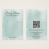 Chic Eis blue Snowfestival QR Code Ohrring Display (Vorne & Hinten)