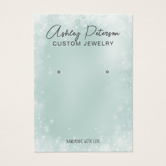 Chic Eis blue Snowfestival QR Code Ohrring Display (Vorderseite)