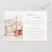 Chic El Paso Texas City Scape Hochzeitsempfang Begleitkarte (Vorderseite)