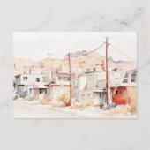 Chic El Paso Texas City Scape Hochzeitsempfang Begleitkarte (Rückseite)