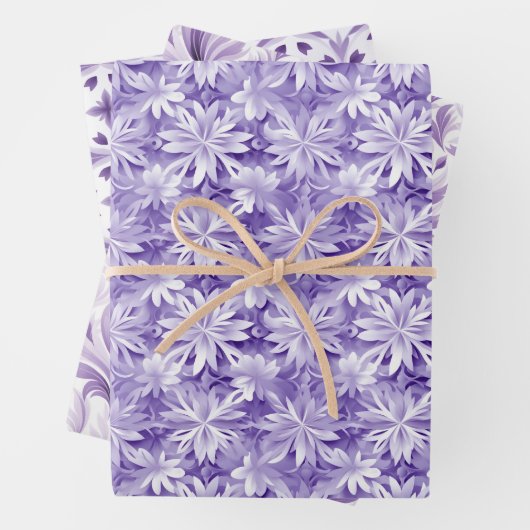 Chic Elegance Holiday: Pastell Lila & White Geschenkpapier Set (Beispiel)