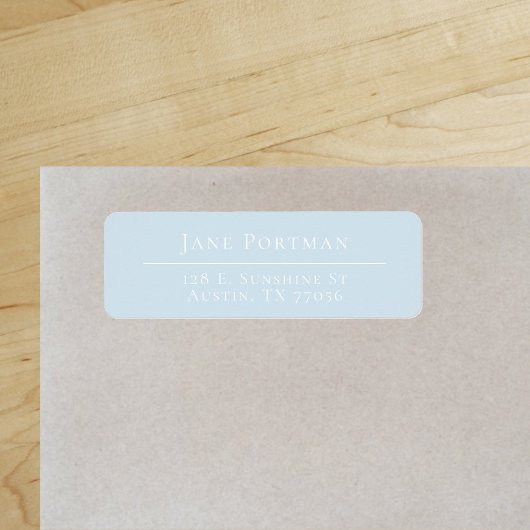 Chic Elegance Light Blue Rücksendeadresse