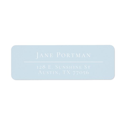 Chic Elegance Light Blue Rücksendeadresse (Vorne)