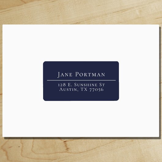 Chic Elegance | Midnight Blue | Anschrift Adressaufkleber