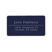 Chic Elegance | Midnight Blue | Anschrift Adressaufkleber (Vorne)