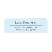 Chic Elegance | Modern Sky Blue | RÜCKSENDEADRESSE (Vorne)