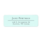 Chic Elegance | Modernes Aqua Blue | RÜCKSENDEADRE (Vorne)