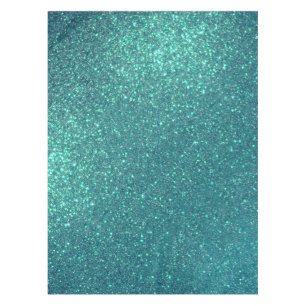 Chic Elegant Aquamarin Blue Funkelnd Glitzer Tischdecke