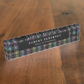 Chic Elegant Atomstrukturwissenschaft Namensplakette (Seite)