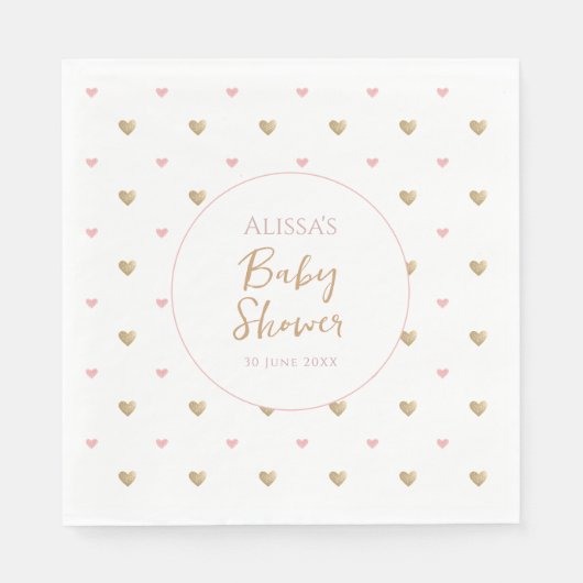 Chic Elegant Baby Shower Serviette (Vorderseite)