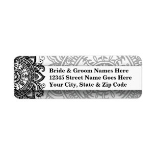 Chic Elegant Black and White Lace Vintag Damask