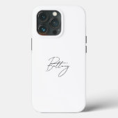 Chic Elegant Black Script Calligrafy Name Case-Mate iPhone Hülle (Rückseite)