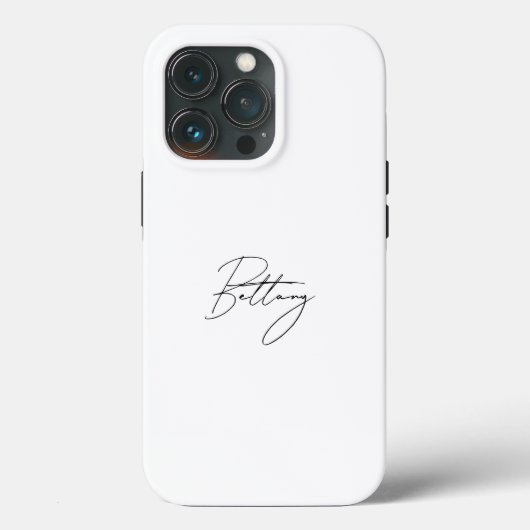 Chic Elegant Black Script Calligrafy Name Case-Mate iPhone Hülle (Rückseite)