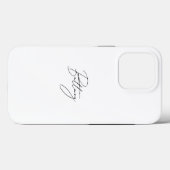 Chic Elegant Black Script Calligrafy Name Case-Mate iPhone Hülle (Rückseite (Horizontal))