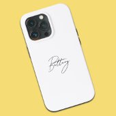 Chic Elegant Black Script Calligrafy Name iPhone Hülle