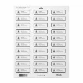 Chic Elegant Black White Christmas Mail Return (Vorne)