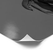 Chic Elegant Black & White Photo Fifty & Fabulous  Poster (Ecke)