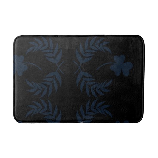 Chic Elegant Blues Black Badematte (Vorderseite)
