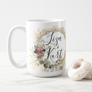Chic Elegant Blumenzeremonie Personalisiert Kaffeetasse